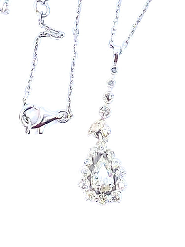 Collier Collier 1900 Diamant Poire 58 Facettes