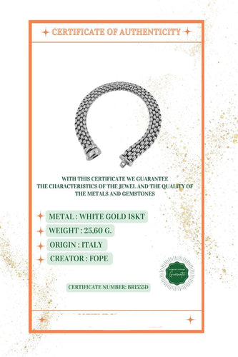 Bracelet Bracelet en or blanc avec motif brique FOPE 58 Facettes