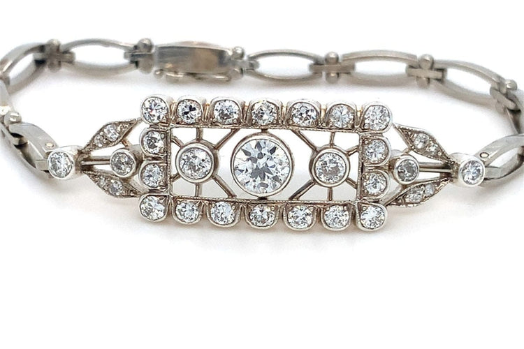 Bracelet Antique Art Déco bracelet with 3.00 ct diamonds, circa 1930 58 Facettes 10719