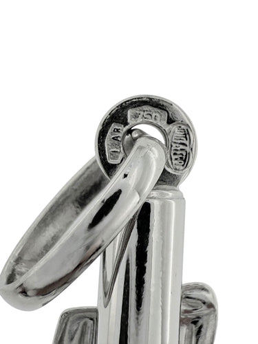 Pendentif UnoAErre Pendentif Crucifix italien en or blanc 58 Facettes