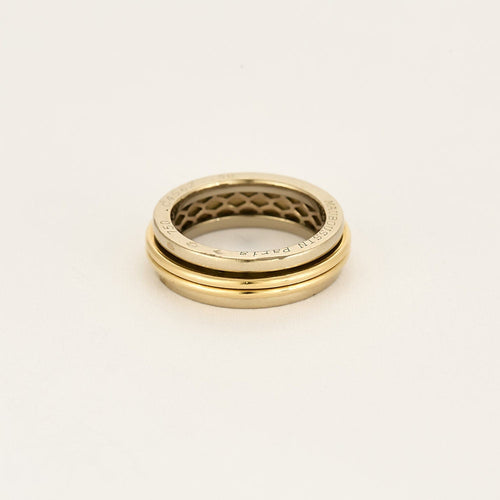 Bague 49.5 MAUBOUSSIN - Alliance or jaune et or blanc 58 Facettes PAL2835