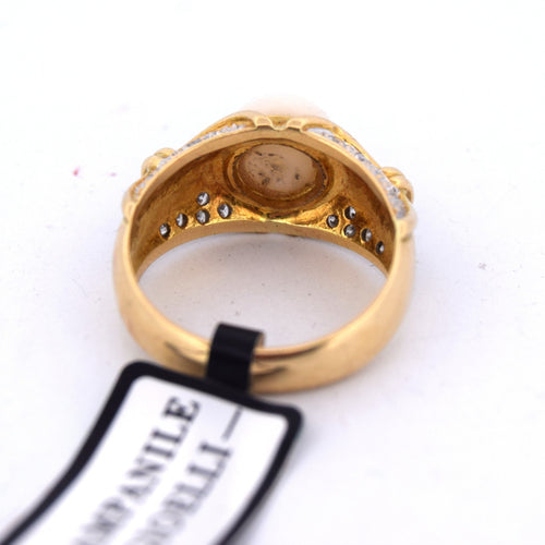 Anello oro giallo con corallo 58 Facettes