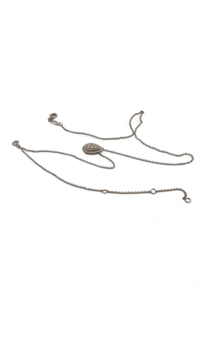 Collier Collier goutte en or blanc et diamants 58 Facettes