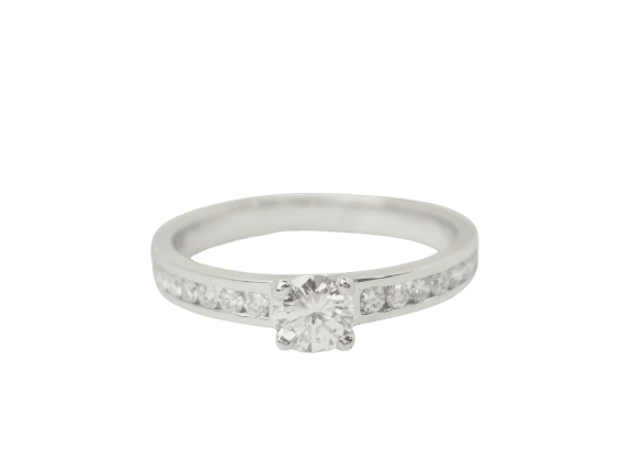 Bague 52 Bague solitaire en or blanc et diamant 0.37ct 58 Facettes 29910