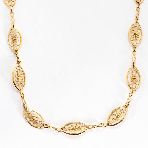 Collier Chaine filigrane vintage en or. 58 Facettes P20L5