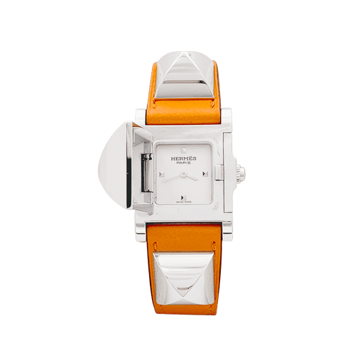 Montre Montre Hermès "Médor" acier, cuir. 58 Facettes 34361