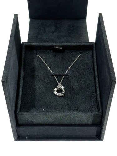 Collier David Yurman - Collier cœur en argent 925 à mailles vénitiennes 58 Facettes