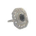 Bague 57.5 bague en platine avec saphir et diamants 58 Facettes Q168B