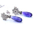 Boucles d'oreilles Boucles d'oreilles en or blanc serties de diamants et de tanzanite 58 Facettes