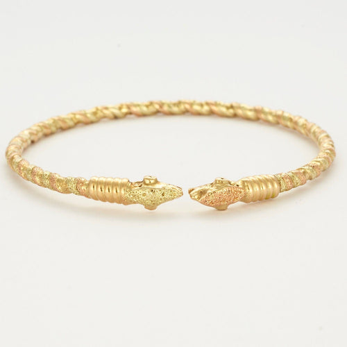 Bracelet Bracelet 3 ors têtes de serpent 58 Facettes LP394-395