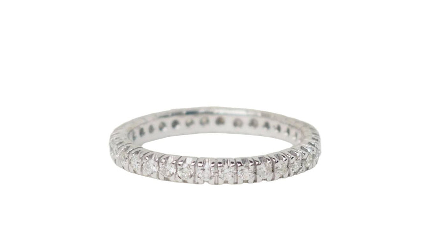 Bague 58 Alliance en or blanc et diamants 0,90ct 58 Facettes 30707