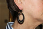Boucles d'oreilles Antique tortoiseshell piqué gold earrings 58 Facettes 7646