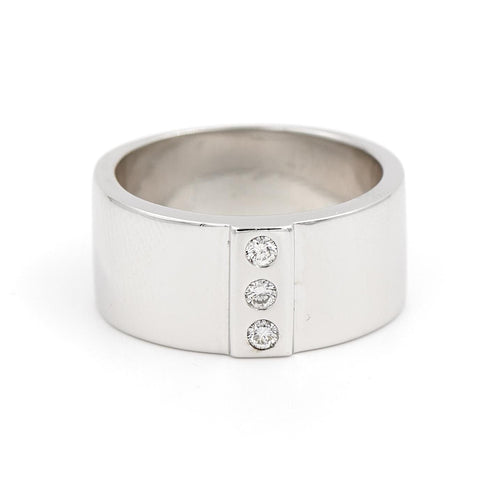 Bague 56 Bague Trilogie Or blanc Diamant 58 Facettes 1931159CN