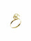 Bague 53.5 Bague or jaune et perle 58 Facettes