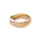Bague 57 Bague Cartier, "Trinity Classique", trois ors. 58 Facettes 34558