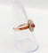 Bague 56 Ancienne bague marquise or rose, pierre rouge et diamant taille rose (1900) 58 Facettes A05951