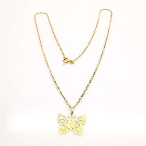 Collier Collier papillon or jaune 58 Facettes