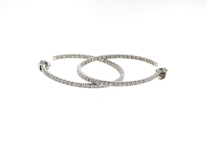 Boucles d'oreilles Boucles d'oreilles en or blanc, diamants naturels 58 Facettes MG-200621/1