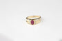 Bague 53 Bague Rubis ovale Diamants 58 Facettes