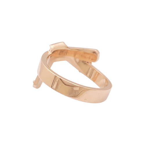 Bague 53 Bague Hermès "Kelly Gavroche" or rose. 58 Facettes 34327