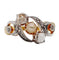 Bague 51 Bague tourbillon or jaune, diamants et perle 58 Facettes A05451