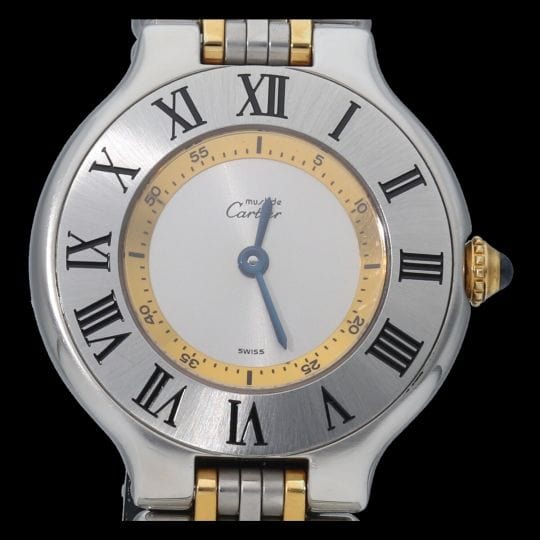 Montre Cartier Montre Must 21 Or Jaune 18K / Acier 58 Facettes MT40175