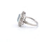 Bague 54 Bague en or blanc avec aigue-marine et diamants 58 Facettes