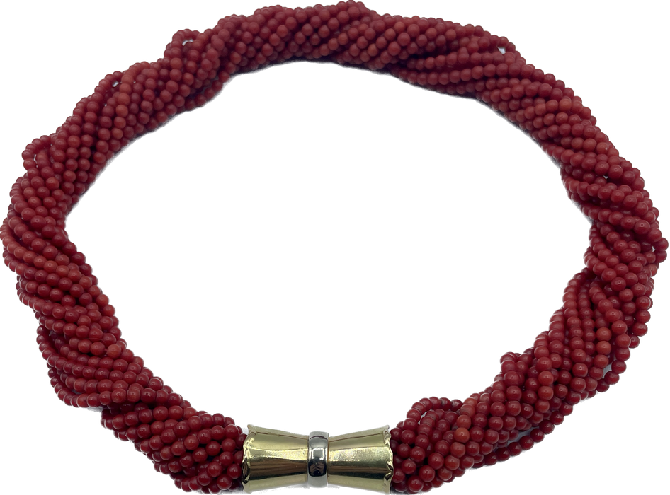 Halskette aus mediterraner roter Koralle