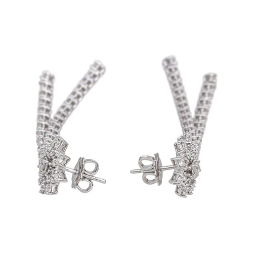 Boucles d'oreilles Boucles d'oreilles Pendantes Or blanc Diamant 58 Facettes 4901430CN