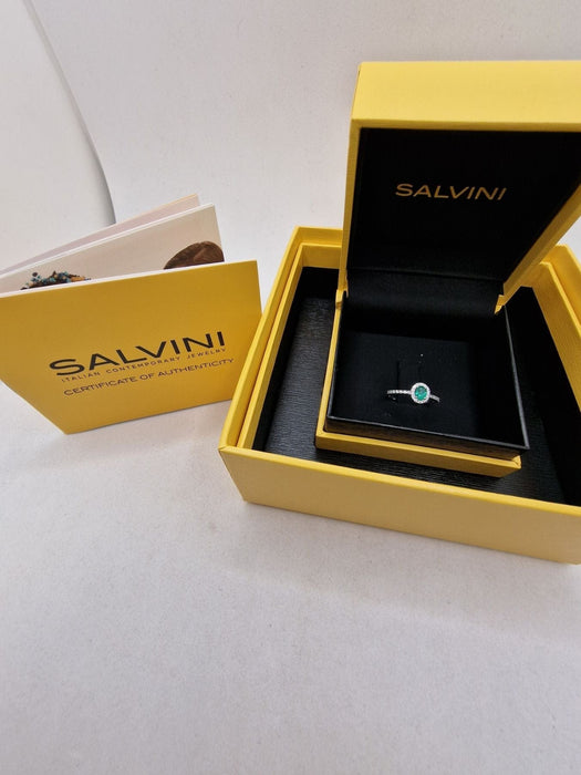 Salvini Dora Ring mit natürlichen Smaragddiamanten aus 18 Karat Gold