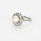 Bague 54.5 Bague fleur en platine, perle et diamants 58 Facettes GU230