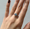 Bague or blanc diamant aigue-marine 58 Facettes