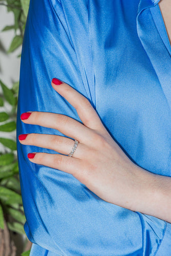 Bague 51 Bague Alliance américaine Platine Diamant 58 Facettes 3411138CN