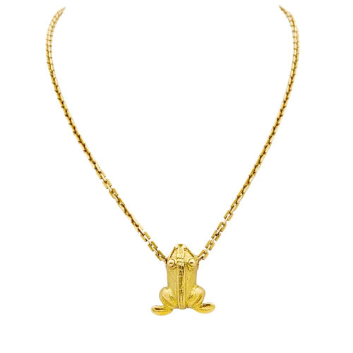 Collier Collier « Grenouille », or jaune. 58 Facettes 34917