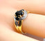 Bague 54 Bague jonc en or jaune en saphirs et diamants 58 Facettes AB575