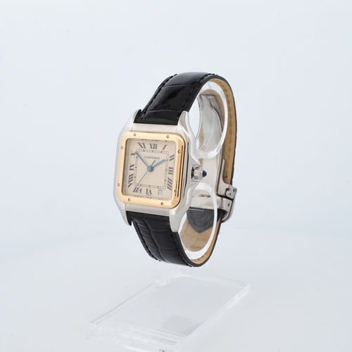 Montre Cartier - Montre Panthère cadran ivoire chiffres romains en acier et or jaune 58 Facettes