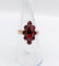 Bague 53.5 Bague marquise antique en or rose 18k ornée de grenats sur paillons 58 Facettes A06484
