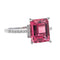 Bague 54 Bague Or blanc Tourmaline, Diamant 58 Facettes 4167005RV
