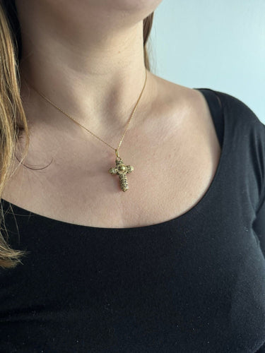 Pendentif Pendentif Croix Filigranée Or Jaune 58 Facettes