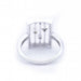 Bague 54 Bague Pentagramme en or blanc et diamants 58 Facettes N102874LF