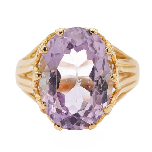 57 Bague Cocktail Or jaune Améthyste 58 Facettes 1637061CN