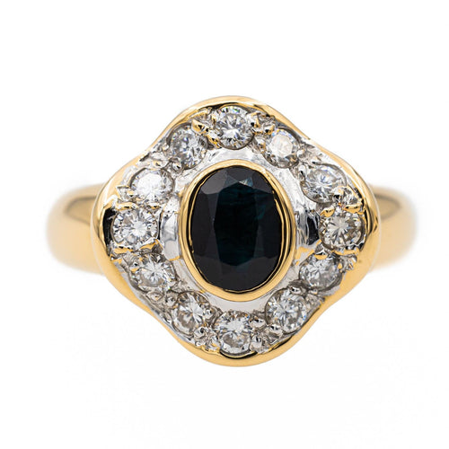 Bague 54 Bague Pompadour Or jaune Saphir, Diamant 58 Facettes 2560745CN