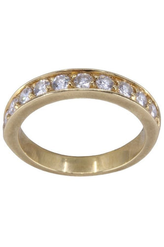 Bague 52 DEMI-ALLIANCE DIAMANTS 58 Facettes 88031