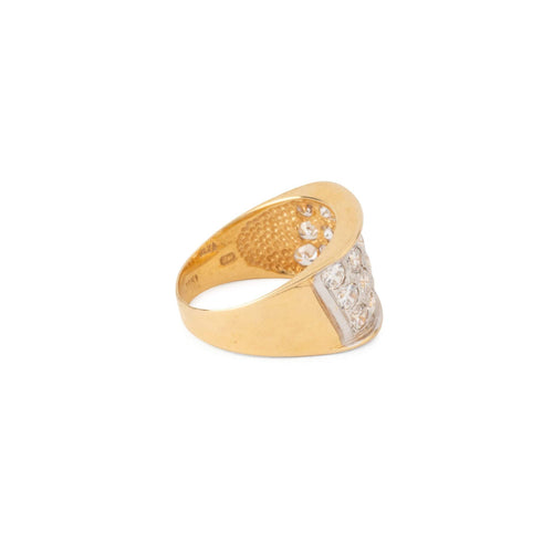Bague 54 Bague Chevalière en or jaune et diamants 58 Facettes