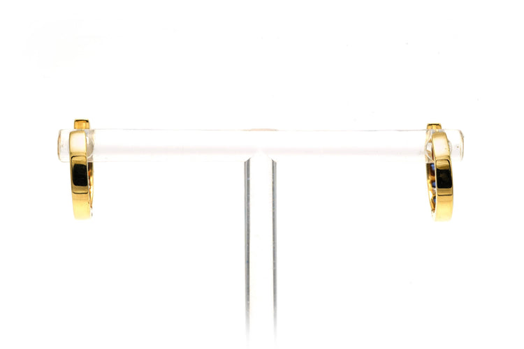 Boucles d'oreilles Boucles d'oreilles contemporaines or jaune, saphirs et diamants 58 Facettes 22784