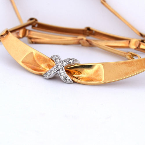 Collier Collier en or jaune avec diamants 58 Facettes
