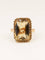 Bague 60 Bague cocktail or jaune citrine 58 Facettes 1219.4