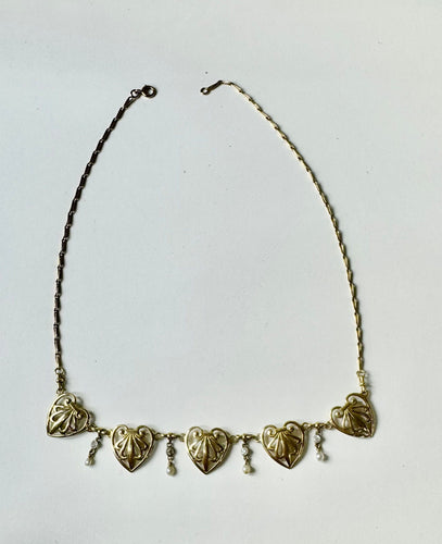 Collier Collier filigrane ancien perles fines diamants 58 Facettes