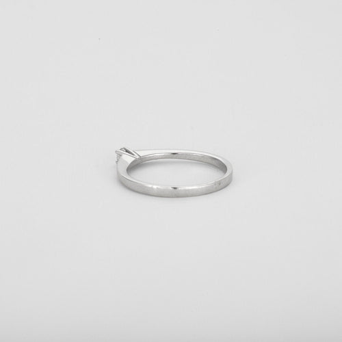 Bague 54 Solitaire or blanc diamant 58 Facettes 3121051