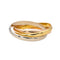 Bague 56 Cartier Bague  Trinity  Or jaune, Or blanc, Or rose 58 Facettes 4387237CN
